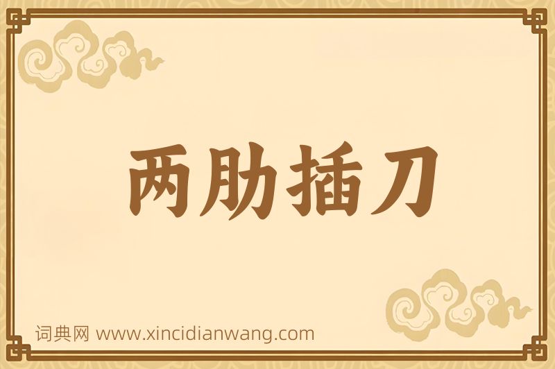 成语两肋插刀图片
