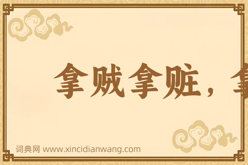 成语拿贼拿赃，拿奸拿双图片
