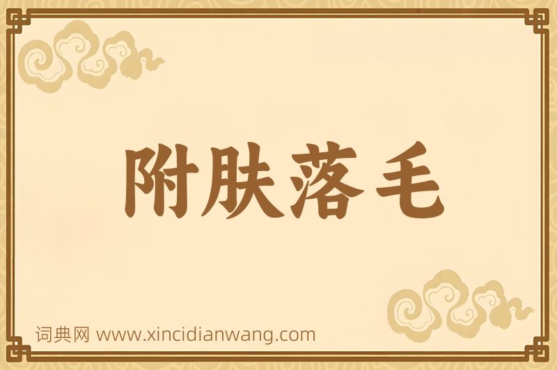 成语附肤落毛图片