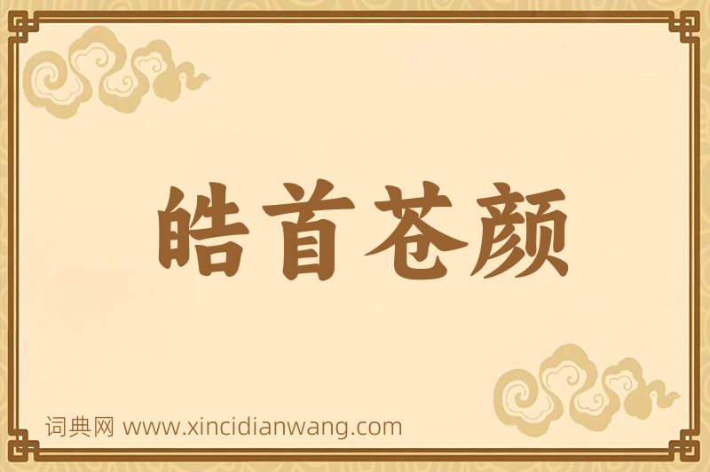 成语皓首苍颜图片