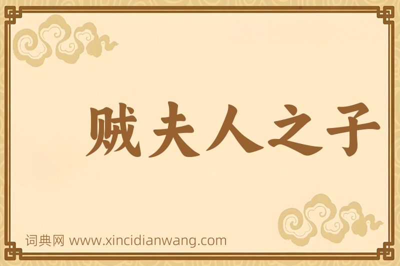成语贼夫人之子图片