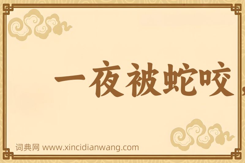 成语一夜被蛇咬，十日怕麻绳图片