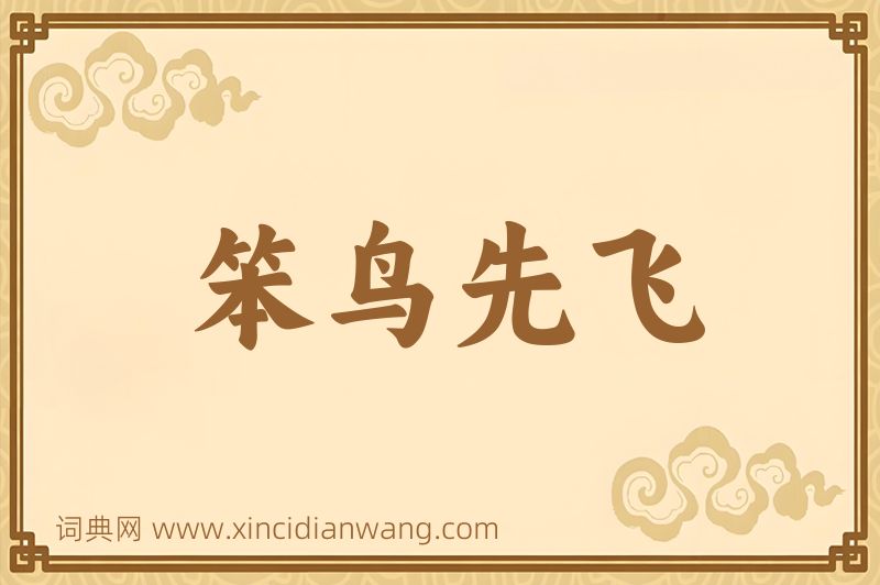 成语笨鸟先飞图片