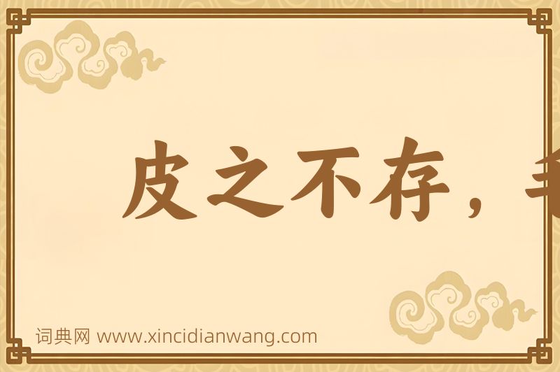 成语皮之不存，毛将安傅图片