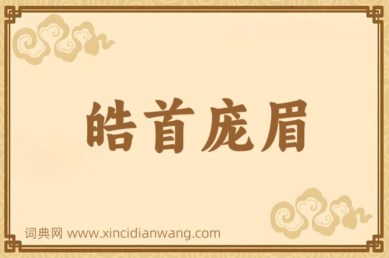 成语皓首庞眉图片