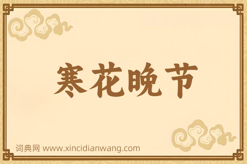 成语寒花晚节图片