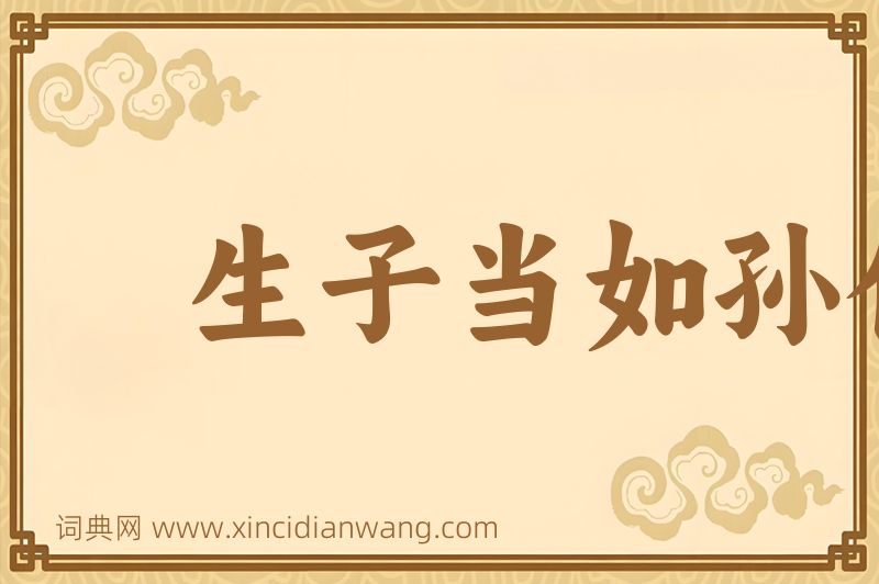 成语生子当如孙仲谋图片