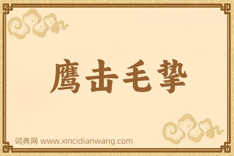 成语鹰击毛挚图片
