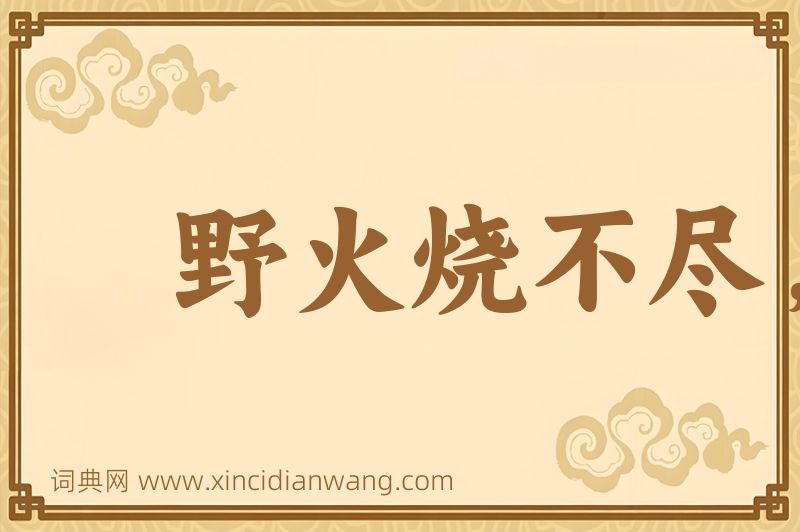 成语野火烧不尽，春风吹又生图片