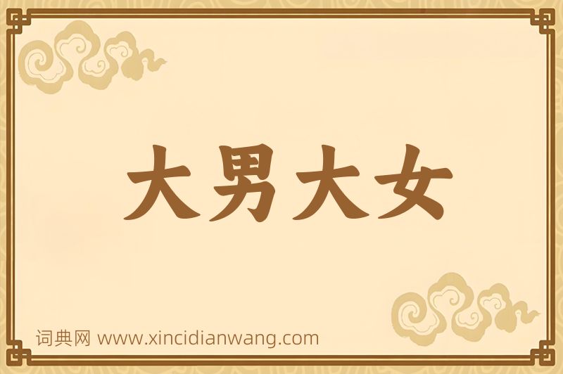 成语大男大女图片