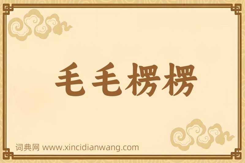成语毛毛楞楞图片