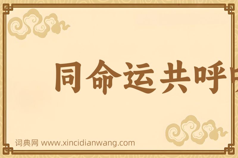 成语同命运共呼吸图片