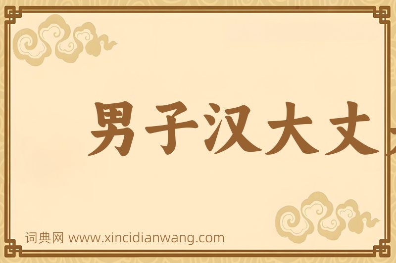 成语男子汉大丈夫图片