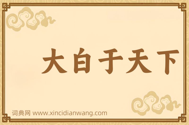 成语大白于天下图片