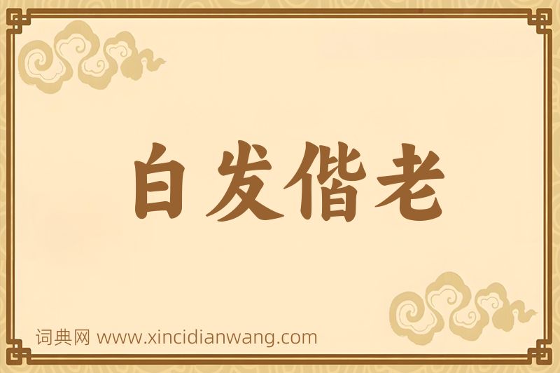 成语白发偕老图片