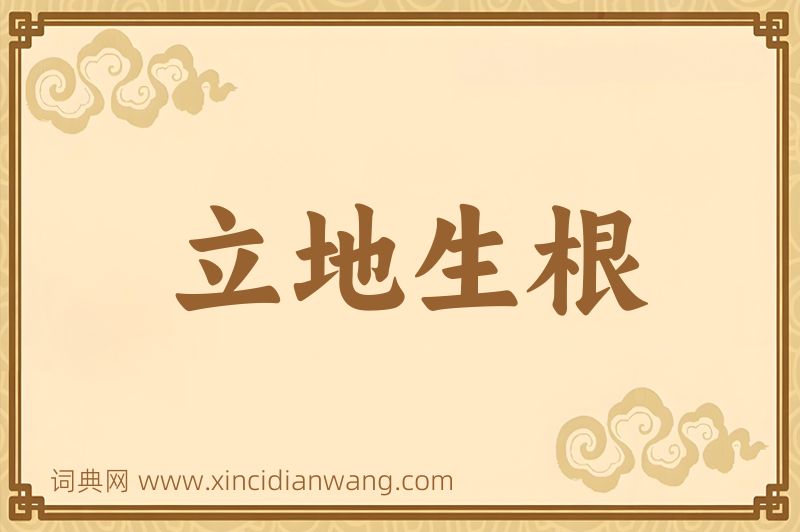 成语立地生根图片