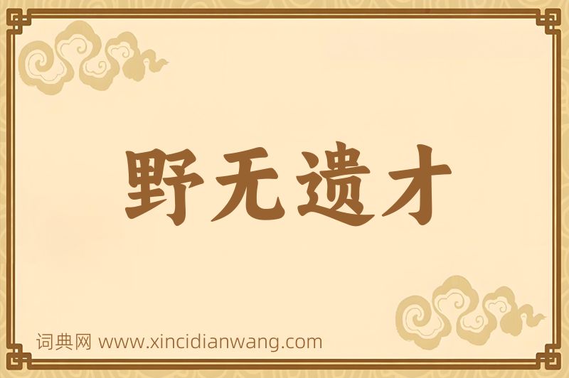 成语野无遗才图片