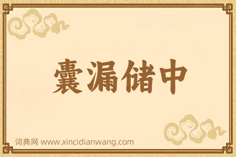 成语囊漏储中图片