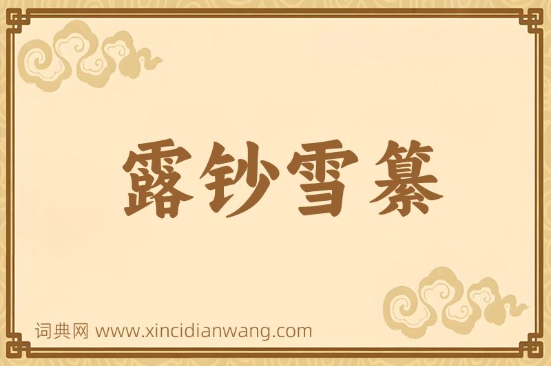 成语露钞雪纂图片