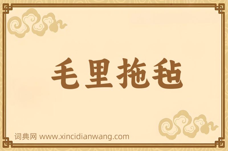 成语毛里拖毡图片