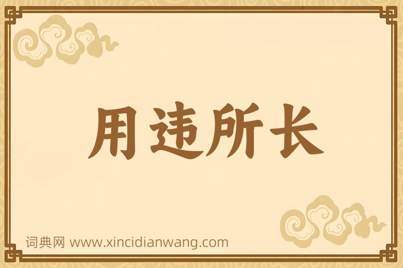 成语用违所长图片