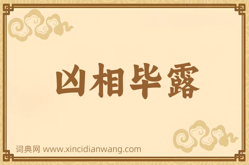 成语凶相毕露图片