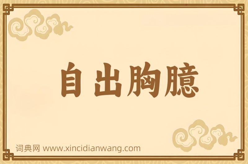 成语自出胸臆图片