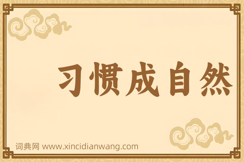 成语习惯成自然图片