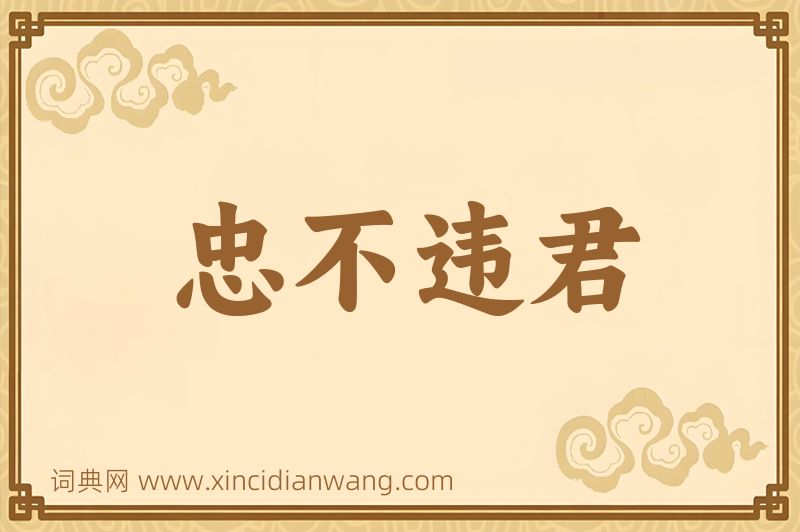成语忠不违君图片