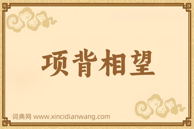成语项背相望图片