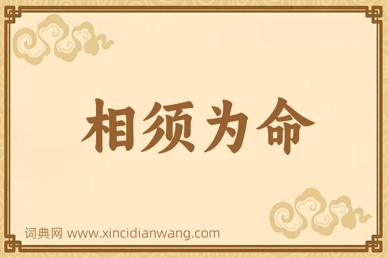 成语相须为命图片