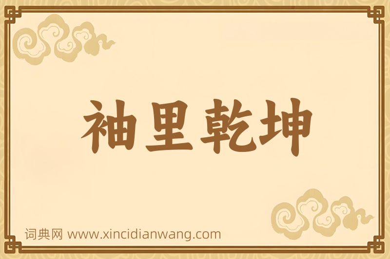 成语袖里乾坤图片