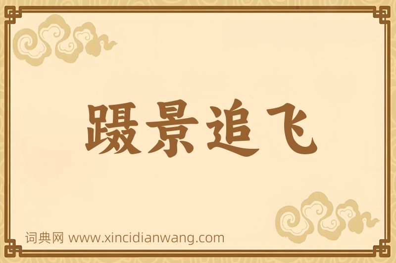 成语蹑景追飞图片