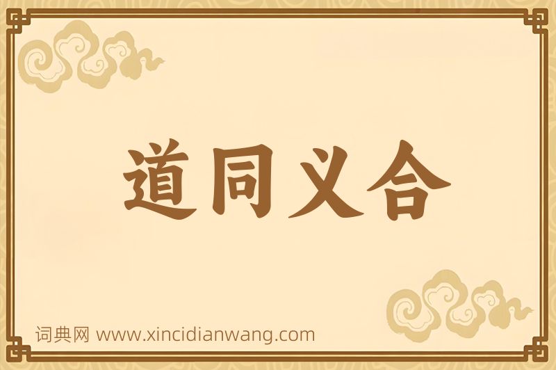 成语道同义合图片