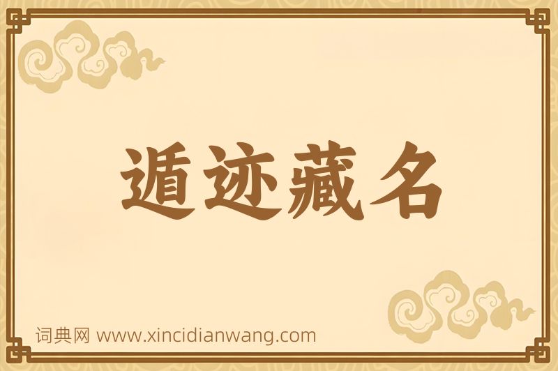 成语遁迹藏名图片