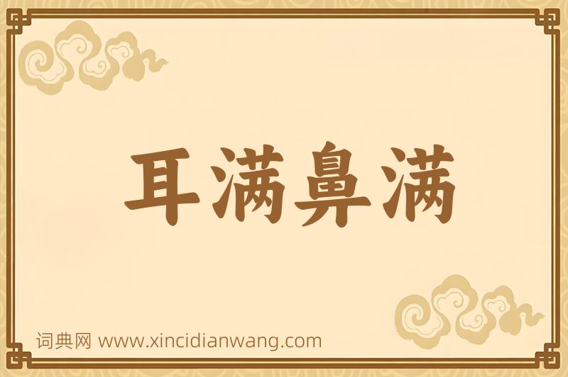 成语耳满鼻满图片