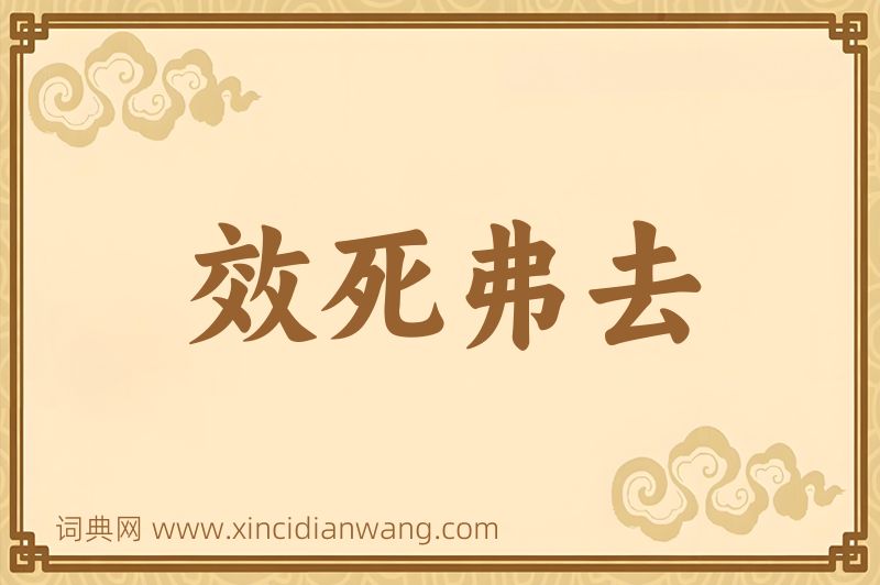 成语效死弗去图片