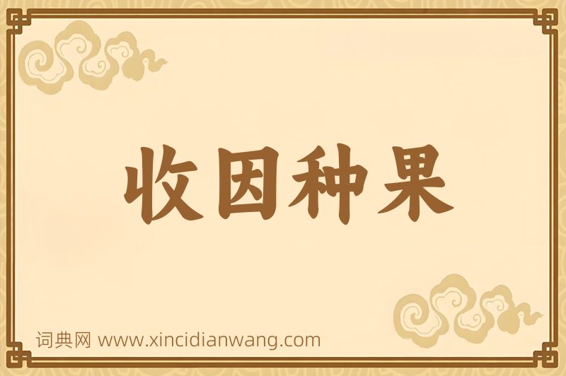 成语收因种果图片