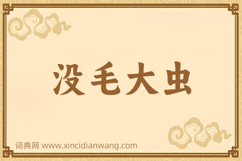 成语没毛大虫图片