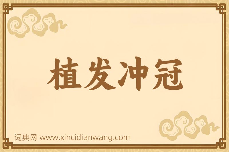 成语植发冲冠图片