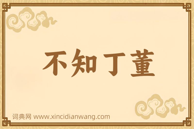 成语不知丁董图片