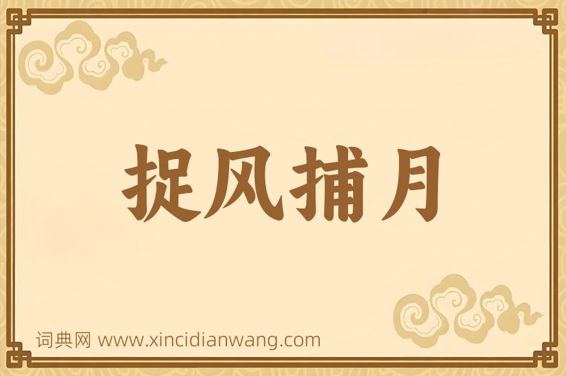 成语捉风捕月图片