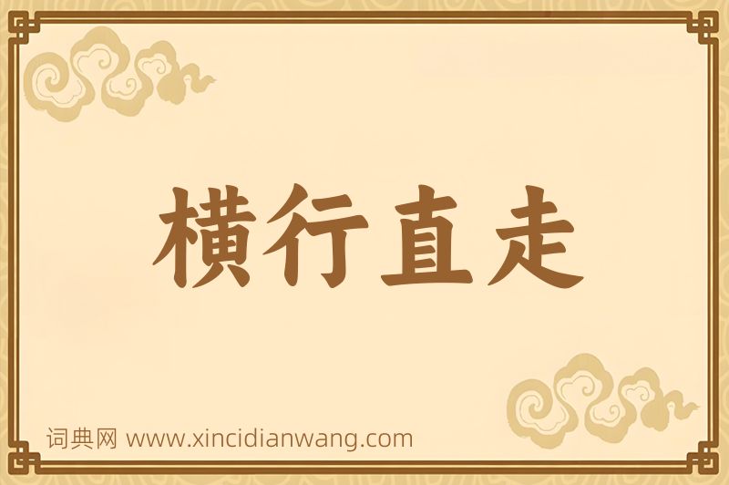 成语横行直走图片