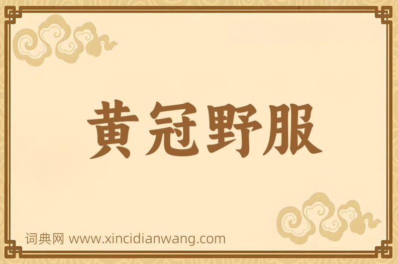 成语黄冠野服图片