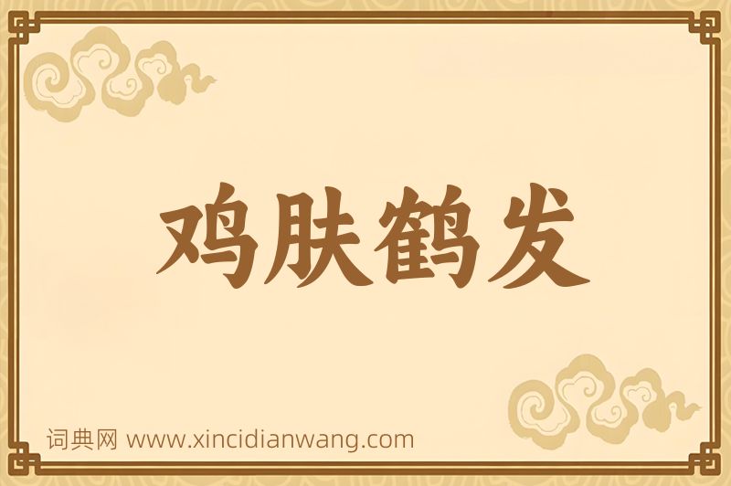 成语鸡肤鹤发图片
