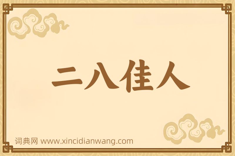 成语二八佳人图片