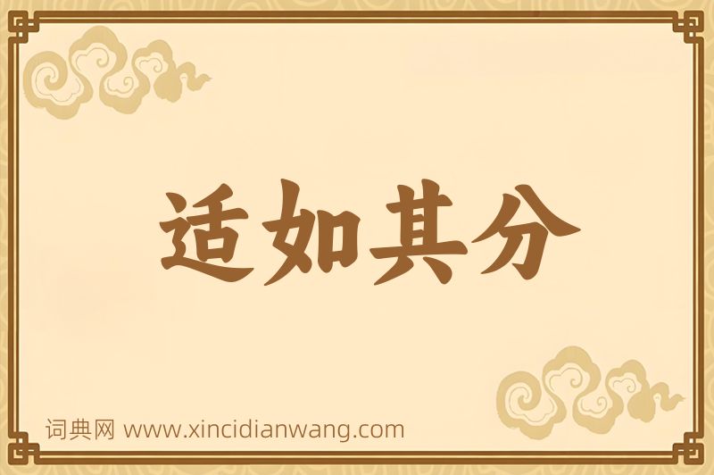 成语适如其分图片