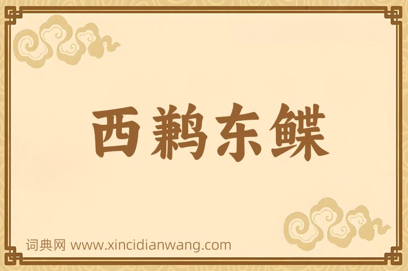 成语西鹣东鲽图片