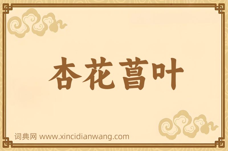 成语杏花菖叶图片