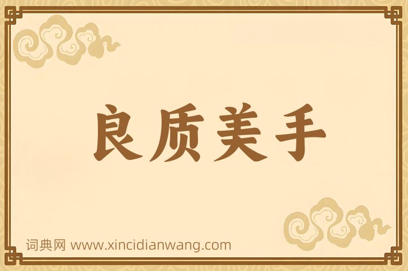 成语良质美手图片